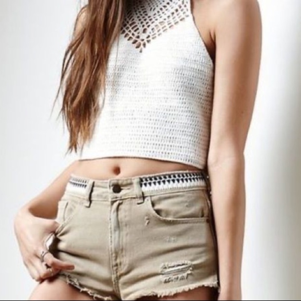 Erin Wasson x PacSun San Antonio Crochet Knit Halter Tank Top